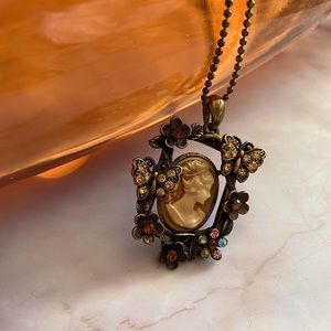 Bronze Cameo Necklace